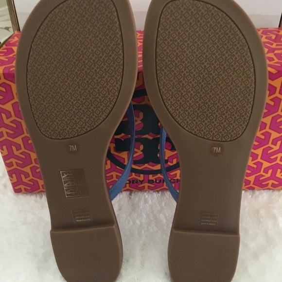 Tory Burch Chambray Terra Thong Veg Leather - Picture 5 of 7